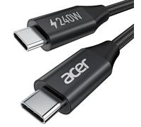 acer Câble USB C 240W 2M, Cable USB C vers USB C Charge rapid, Chargeur Type C Nylon Tressé Compatible avec iPhone 16 15 Samsung S23 Ultra iPad Air MacBook Pro Google Pixel 7 Switch etc.
