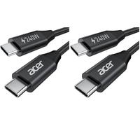 Acer Câble USB C 240W 3M, Chargeur USB C Cable Nylon Tressé (Lot de 2)