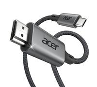 acer Câble USB C vers HDMI 4K@60Hz, Cable Thunderbolt 4 3 Type C HDMI 2.0 Compatible avec iPhone 16 Plus Pro Max 15 MacBook Pro Air Surface Pro 10 iPad Pro Air Galaxy S24 Ultra 1M