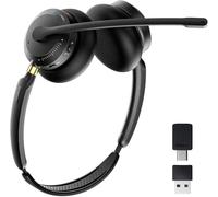 acer Casque avec micro pour le travail, connexion stable, casque d'ordinateur avec microphone pour bureau et centre d'appels à domicile (noir vert)