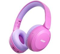 Acer Casque Bluetooth sans Fil Enfant, Volume Limité 85/94dB Micro Intégré(Rose)