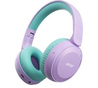 Acer Casque Bluetooth sans Fil Enfant, Volume Limité 85/94dB Micro Intégré(Violet Vert)