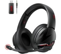 acer Casque de jeu sans fil PS5 avec 2,4 GHz pour PS5, PS4, PC, Switch, Bluetooth 5.3 + 100 heures Casque de jeu avec microphone antibruit pour ordinateur portable, mobile, Mac, pilotes de 50 mm (noir