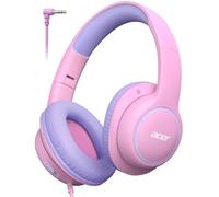 Acer Casque filaire pour enfants pour l'école - Design supra-auriculaire, limite de volume de sécurité de 85/94 dB, prise jack 3,5 mm, casque pliable pour tout-petits, garçons et filles, salle de
