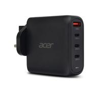Acer Chargeur GaN 100 W, port USB : 3 C + 1 A, prise britannique, câble USB-C 100 W, noir