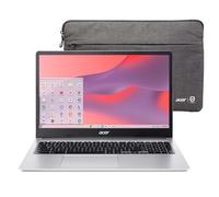 acer Chromebook 315 15.6 FHD Ordinateur portable | Intel Celeron N4500 | Intel UHD Graphics | Webcam intégrée | Lecteur de carte microSD | Argent | 4 Go de RAM | 64 Go SSD | Chrome OS | Ensemble avec