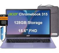 acer Chromebook 315 (15,6 pouces FHD, Intel Celeron N4500, 4 Go de RAM, 128 Go de mémoire (64 Go eMMC + carte SD 64 Go), ordinateur portable domestique et étudiant, 10 heures d'autonomie