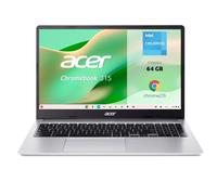 Acer Chromebook 315-4H - Ordenador Portátil de Google 15.6" FullHD (Intel Celeron N4500, 8GB RAM, 64GB eMMc, Chrome OS) Plata, QWERTY + 3 meses de Google AI Pro con Gemini Pro y 2TB de almacenamiento