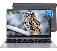 acer Chromebook 315 Ordinateur portable avec écran HD 15,6", Intel Celeron N4020, 4 Go de RAM | 64 Go eMMC, Wi-Fi, Chrome OS, support souris et casque, pour l'école, les étudiants et les entreprises