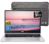 acer Chromebook 315 Ordinateur portable FHD 15,6" pour étudiants, processeur Intel Celeron N4500, 4 Go de RAM, 64 Go eMMC + carte SD 128 Go, WiFi 6, jusqu'à 10 heures d'autonomie, webcam HDR, Type-A