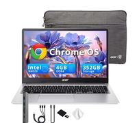 acer Chromebook 315 Ordinateur portable FHD de 15,6", 4 Go de RAM LPDDR4, 352 Go de stockage (64 Go eMMC et station d'accueil de 288 Go), Intel Celeron N4500, carte graphique Intel UHD, pavé numérique