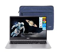 acer Chromebook 315 Ordinateur portable FHD IPS 15,6", processeur Intel 2 cœurs, 4 Go de RAM | 64 Go eMMC, Chrome OS, Wi-Fi 6, étui de protection, léger, sécurité intégrée, batterie toute la journée