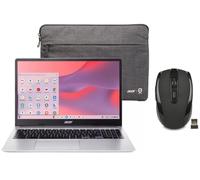 acer Chromebook 315 Ordinateur portable HD 15,6" | Intel Pentium N6000 1,1 GHz | Carte graphique Intel UHD | Webcam 720p | Housse | Argent | 4 Go de RAM | 128 Go SSD | Chrome OS | Ensemble avec souris
