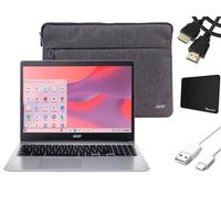 acer Chromebook 315 Ordinateur portable HD 15,6" pour les entreprises et les étudiants, Intel Celeron N4020, 4 Go LPDDR4, 64 Go eMMC, Bluetooth, Chrome OS, argenté avec housse + accessoires