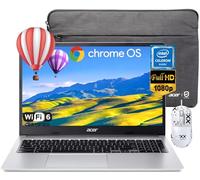 acer Chromebook 315 Ordinateur portable pour étudiants et entreprises, écran FHD IPS 15,6", ordinateur portable Chomebook, Intel Celeron N4500, 4 Go de RAM | 320 Go (64 Go eMMC + carte 256 Go), WiFi6