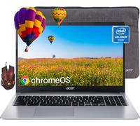 acer Chromebook 315 Ordinateur portable pour étudiants et entreprises, écran HD de 15,6", Intel Celeron N4020 double cœur (jusqu'à 2,8 GHz), 4 Go de RAM, 64 Go eMMC, carte graphique Intel UHD,