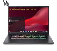 acer Chromebook 516 GE 16" WQXGA 2560 x 1600 120 Hz, 12e génération, Intel 12-Core i5-1240P jusqu'à 4,4 GHz, 8 Go de RAM LPDDR4X, SSD PCIe 256 Go, WiFi 6, BT 5.2, KB rétroéclairé RVB, Chrome OS