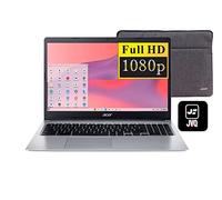 acer Chromebook Ordinateur portable 15,6 pouces Full HD 1080p IPS écran tactile, processeur Intel Celeron N4020 Dual-Core, 4 Go de RAM DDR4, 64 Go eMMC+ 256 Go USB, Webcam, WiFi 5, Chrome OS, argent