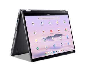 Acer Chromebook Plus Spin 514 Ordinateur portable avec Google AI - Écran tactile IPS 14" WUXGA 1920 x 1200 | Processeur Core 3 100U | 8 Go LPDDR5X | 128 Go UFS | WiFi 6E | Webcam FHD | Chrome OS |