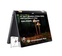 acer Chromebook Plus Spin 714 Ordinateur portable 2 en 1 avec Google AI, WUXGA IPS Touch 14", Intel Core Ultra 5 115U, 8 Go LPDDR5 1 To SSD, rétroéclairé KB Wi-Fi6E Chrome OS, gris acier, avec clé USB
