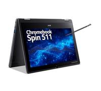 Acer Chromebook SPIN 511 R756TN N100 8GB/128GB Intel? N 29,5 cm [11.6] Écran tactile HD LPDDR5-SDRAM eMMC Wi-Fi 6E [802.11ax] ChromeOS Noir (SPIN 511 R756TN N100 8GB/128GB) - Version UK