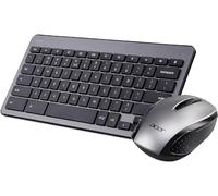 Acer : Clavier et Souris Sans Fil - Souris Optique 1600 DPI, Clavier Compact 74 Touches, Raccourcis Chrome, Compatible Chrome OS, Gris, Ambidextre, Pile AA, USB, Bureau