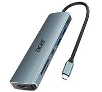 acer Hub USB C 7 en 1, Adaptateur USB C vers HDMI 4K et PD 100W