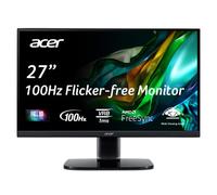 Acer KB272 EBI 27" IPS Full HD (1920 x 1080) Zero-Frame Gaming Office Moniteur | AMD FreeSync Technology | Up to 100Hz Refresh | 1ms (VRB) | Low Blue Light | Tilt | HDMI & VGA Ports, Noir