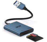 Acer Lecteur de Carte SD USB 3.0 avec câble, SD Card Reader pour Appareil Photo en Aluminium UHS-I, Adaptateur Micro SD USB, Compatible avec SDXC, Micro SDHC,TF,Ordinateur Portable, caméra de Chasse