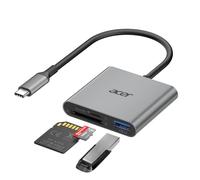 acer Lecteur de Cartes SD avec USB 3.0, 3 en 1 USB C SD Card Reader 3.0, Adapateur pour SD/Micro SD/SDHC/SDXC/MMC, Compatible avec iPhone 16, MacBook Pro/Air, iPad Pro 2021, Pixel, XPS 13, etc