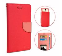 Acer Liquid Zest Plus Etui Housse Folio Fushia Façon Cuir Texturé Avec Porte Cartes Et Surpiqûres Apparentes By Ph26®