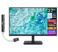 Acer Moniteur IPS FHD (1920 x 1080) de 27 po pour la maison et le bureau avec AMD FreeSync, 4 ms RT, mise à niveau 100 Hz, support VESA, HDMI, VGA et extension de port USB Dockztorm, (modèle 2025)