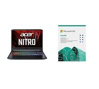Acer Nitro AN515-45-R715 15.6" 2560 x 1440 Pixels AMD Ryzen 9 32 GB 1000 GB SSD NVIDI + Microsoft 365 Famille | Téléchargement