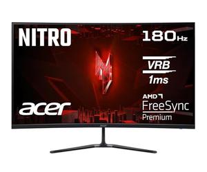 acer Nitro ED320QR S3 Moniteur de Jeu 31,5" (80 cm) Full HD, 180 Hz, 1 ms (VRB), 2 x HDMI 2.0, DP 1.4, incurvé, DP/HDMI FreeSync Premium, Noir