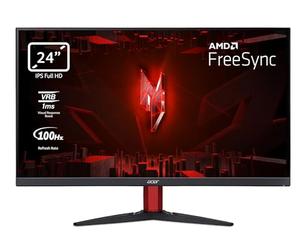 Acer Nitro KG242YEbiif Écran PC Gaming 24" Full HD, 100Hz (1920x1080, 16:9, FreeSync, 1ms VRB, 250 Nits, Comfyview, BlueLightShield, 2xHDMI 2.0/DP 1.2) Moniteur PC Inclinable, Couleur Noir