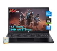 acer Nitro V 15 Ordinateur portable de jeu | 15,6 po FHD IPS 144 Hz | Intel 8 cœurs i5-13420H | 32 Go DDR5 2 To SSD | GeForce RTX 4050 | USB-C Win11Pro rétroéclairé avec accessoire DLCA