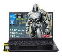 acer Nitro V 15 Ordinateur portable de jeu 15,6 po FHD IPS 144 Hz Intel Octa-core i5-13420H 32 Go de RAM 1 To SSD GeForce RTX 4050 rétroéclairé USB-C Win11Pro avec accessoire ICP