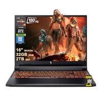 acer Nitro V 16 AI Ordinateur portable de jeu 16" WUXGA IPS 180 Hz AMD 6 cœurs Ryzen 5 240 32 Go DDR5 2 To SSD GeForce RTX 5050 (jusqu'à 421 AI Tops) rétroéclairé Wi-Fi6E Type-C Win11Pro avec