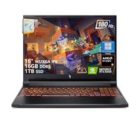 acer Nitro V 16 AI Ordinateur portable de jeu | 16" WUXGA IPS 180 Hz | AMD Hexa-Core Ryzen 5 240 | 16 Go DDR5 1 To SSD | GeForce RTX 5050 8 Go DLSS4 (jusqu'à 440 AI Tops) | Clavier rétroéclairé Win11