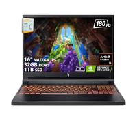 acer Nitro V 16 AI Ordinateur portable de jeu | 16" WUXGA IPS 180 Hz | AMD Hexa-Core Ryzen 5 240 | 32 Go DDR5 1 To SSD | GeForce RTX 5050 8 Go DLSS4 (jusqu'à 440 AI Tops) | Clavier rétroéclairé Win11