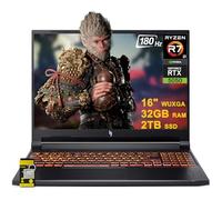 acer Nitro V 16 AI Ordinateur portable de jeu 16" WUXGA IPS 180 Hz AMD Zen 4 Octa-Core Ryzen 7 260 32 Go de RAM 2 To SSD GeForce RTX 5050 (jusqu'à 421 AI Tops) Rétroéclairé Win11 avec concentrateur