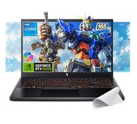 acer Nitro V Ordinateur portable de jeu FHD IPS 165 Hz, Intel Core i5-13420H, NVIDIA GeForce RTX 5050 avec 8 Go de RAM GDDR7, Win11H, avec tapis de souris (16 Go de RAM, 512 Go de SSD PCIe)