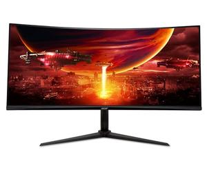Acer Nitro XZ342CUV3, Écran PC Gaming Incurvé 34" UltraWide QHD, 180Hz (Curve 1500R, 3440x1440, 21:9, Freesync Premium, 1ms (VRB), 400Nits, 2xHDMI 2.0/1xDP 1.4) Moniteur PC curve, Pied Ajustable, Noir