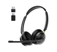 acer OHR688 Casque Bluetooth sans fil avec micro pour le travail, léger, 99,2 g, suppression du bruit ENC, dongle USB A/C, casque d'ordinateur avec microphone pour bureau/maison/centre d'appels