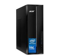 acer Ordinateur de bureau Aspire Business 2025, processeur Intel Dual-Core, design ultra silencieux, DVD-RW, lecteur de carte SD, double moniteur 4K, clavier et souris, Windows 11 (processeur Intel