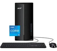 acer Ordinateur de bureau Aspire TC-1760-UA92, 12e génération Intel Core i5-12400 6 cœurs (jusqu'à 4,4 GHz), RAM DDR4 32 Go, SSD 1 To, DVD 8X, Intel Wireless Wi-Fi 6 AX201, Bluetooth, Windows 11