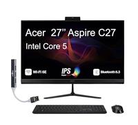 acer Ordinateur de bureau tout-en-un Aspire 27, écran IPS FHD de 27", AMD Ryzen 7 5825U (Ryzen 7 5000 Series), 32 Go DDR4, 1 To SSD, Wi-Fi 6E, webcam, Bluetooth 5.3, Windows 11 Home, avec extenseur de
