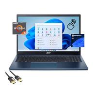 acer Ordinateur portable Aspire 3 fin et léger, écran tactile FHD IPS de 15,6", AMD Ryzen 5 7520U 4 cœurs (jusqu'à 4,3 GHz), 8 Go de RAM, SSD PCIe de 1 To, WiFi 6, webcam, clavier, HDMI, USB-C, câble