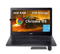 acer Ordinateur portable Chromebook 311, écran HD de 11,6", Intel Celeron N4500, 4 Go LPDDR4X, 224 Go de stockage (64 Go eMMC + station d'accueil 160 Go), carte graphique Intel UHD, webcam 720p, Wi-Fi