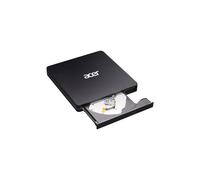 Acer Portable DVD Writer AXD001 USB 3.2 Gen 1 DVD±RW Noir, chargement fente, lecture CD 24x/DVD 8x, écriture CD-R 24x/DVD-R 8x, 140x142x17mm